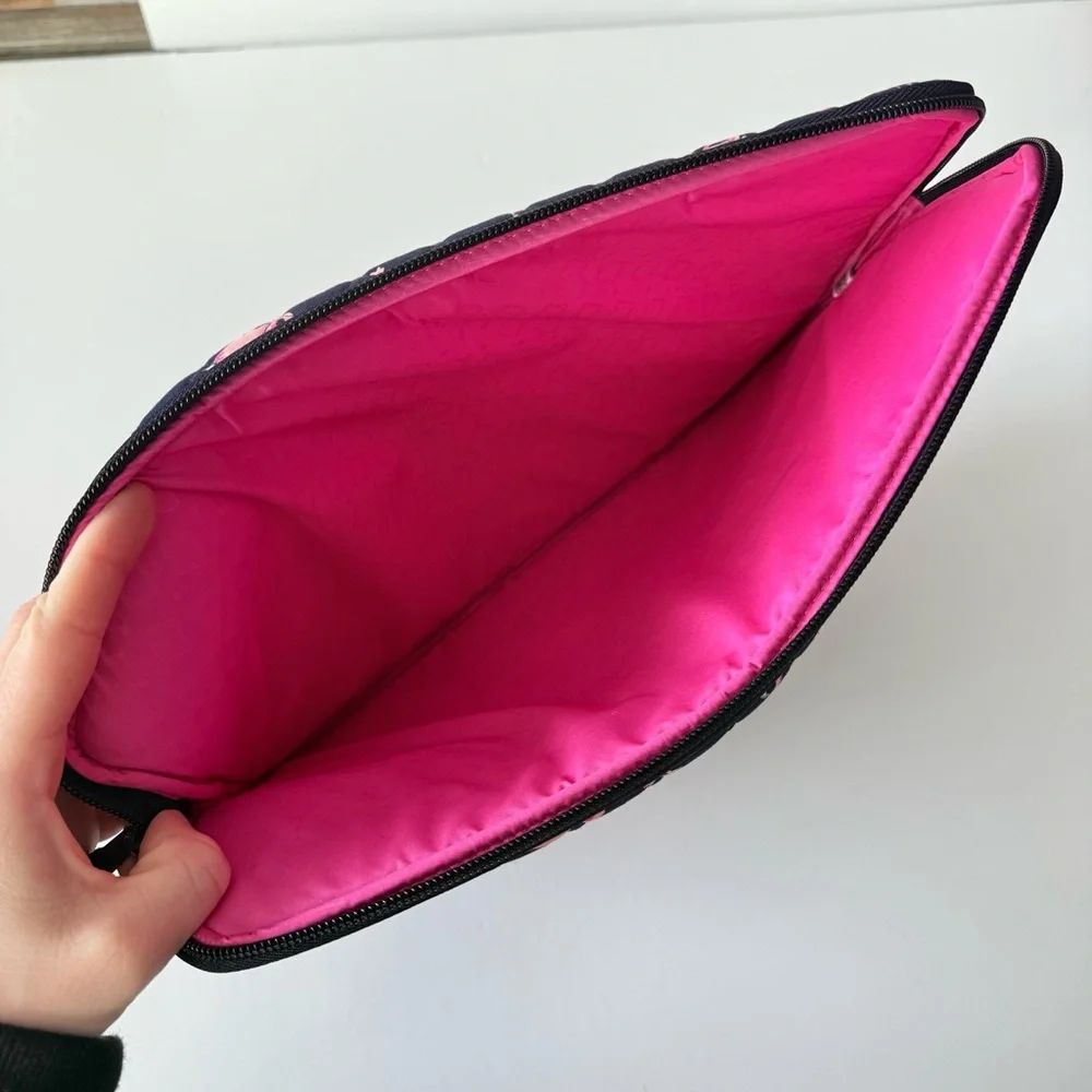 Vera Bradley Flamingo Laptop/ Tablet Case in Navy Blue Pink